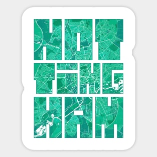 Nottingham, England City Map Typography - Watercolor Sticker